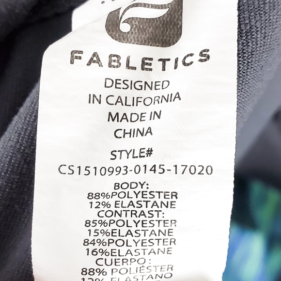 Fabletics Gray and Blue Workout Leggings Size XS - Picture 10 of 12